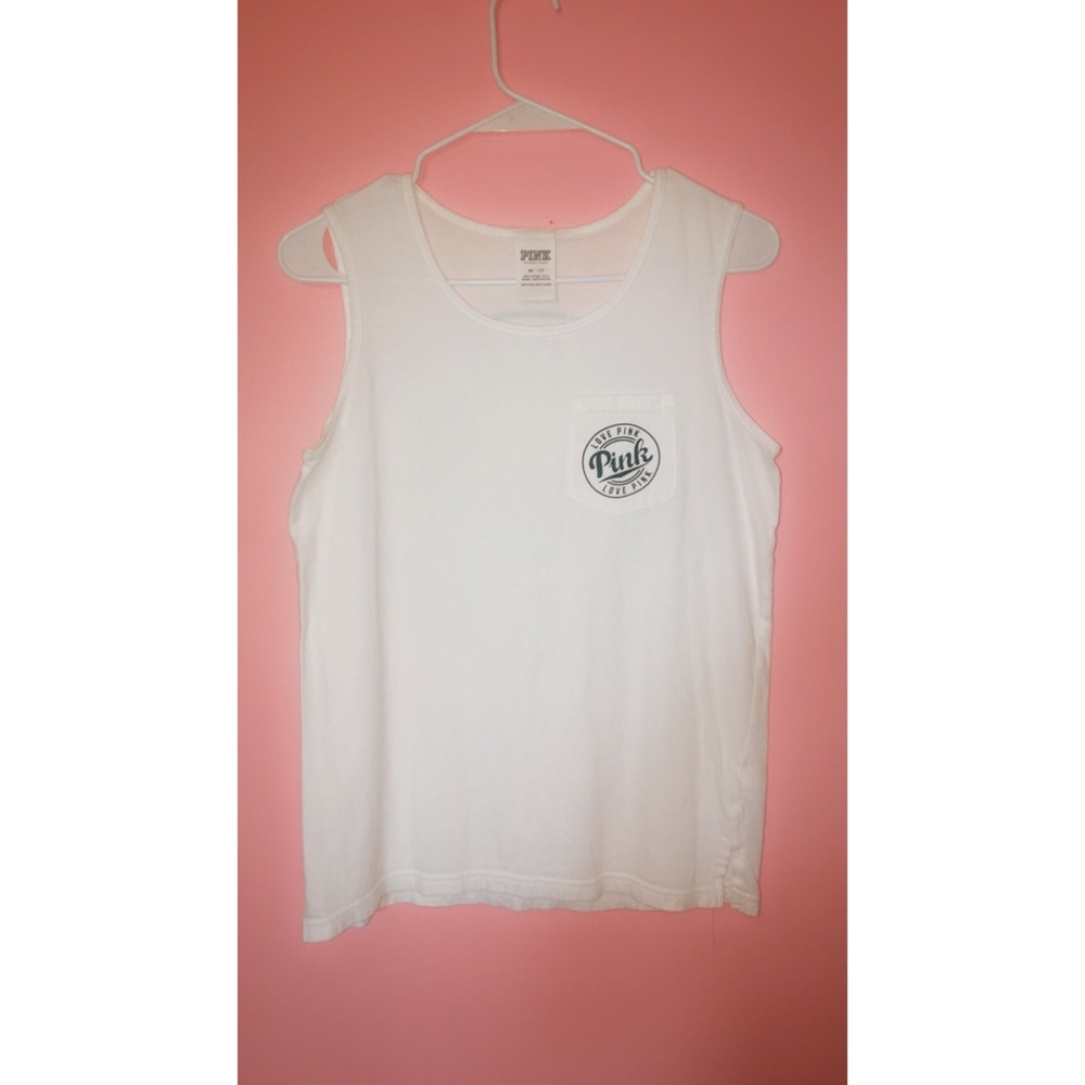 White tank top from pink